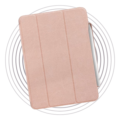 QDOS Clear Pink Case + HDEW Flow Stylus Bundle (iPad Air 11")