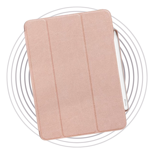 QDOS Clear Pink Case + Apple Pencil Pro Bundle (iPad Air 11")