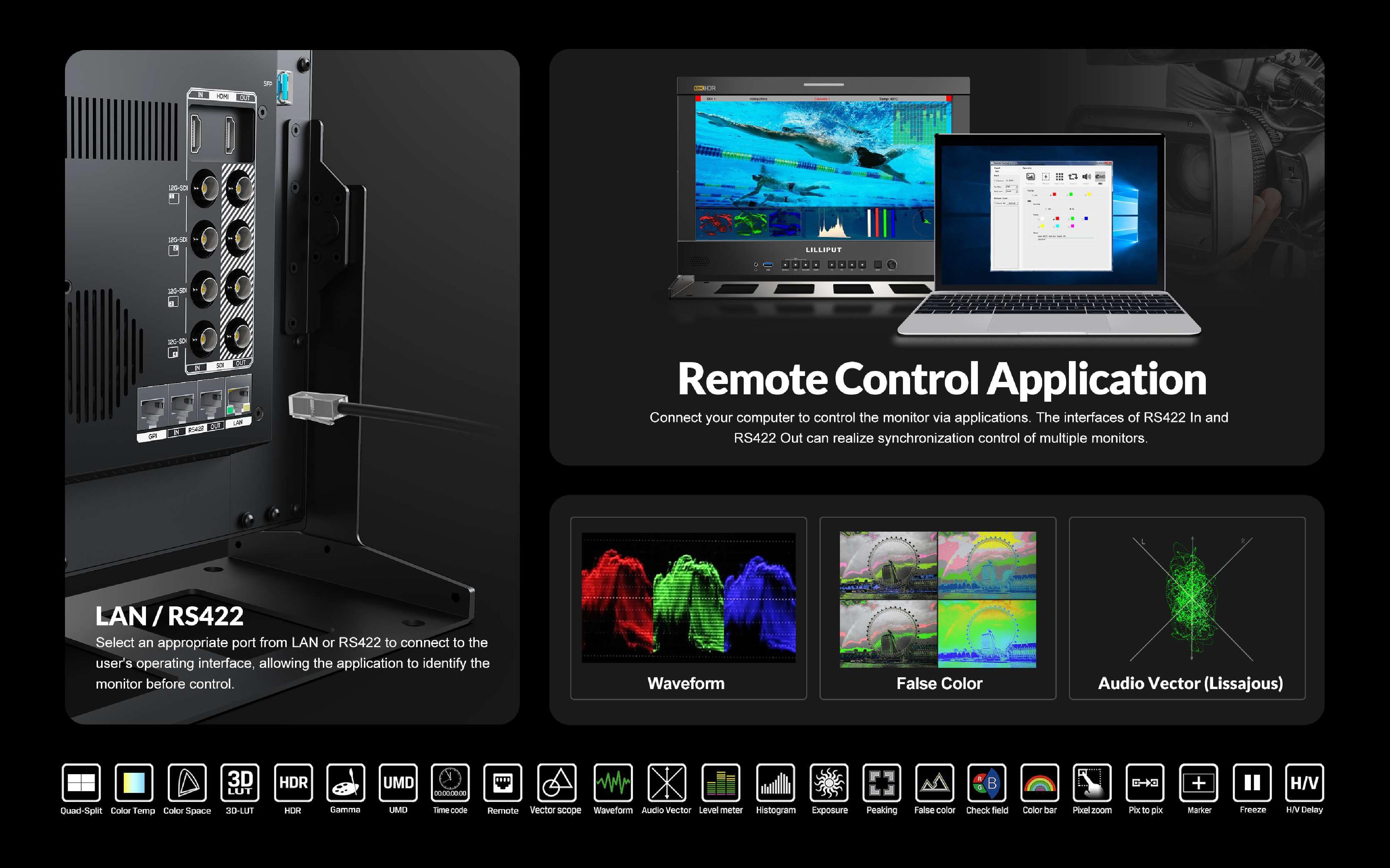 Lilliput Q28-8K - 28" 8K 12G-SDI Production Monitor