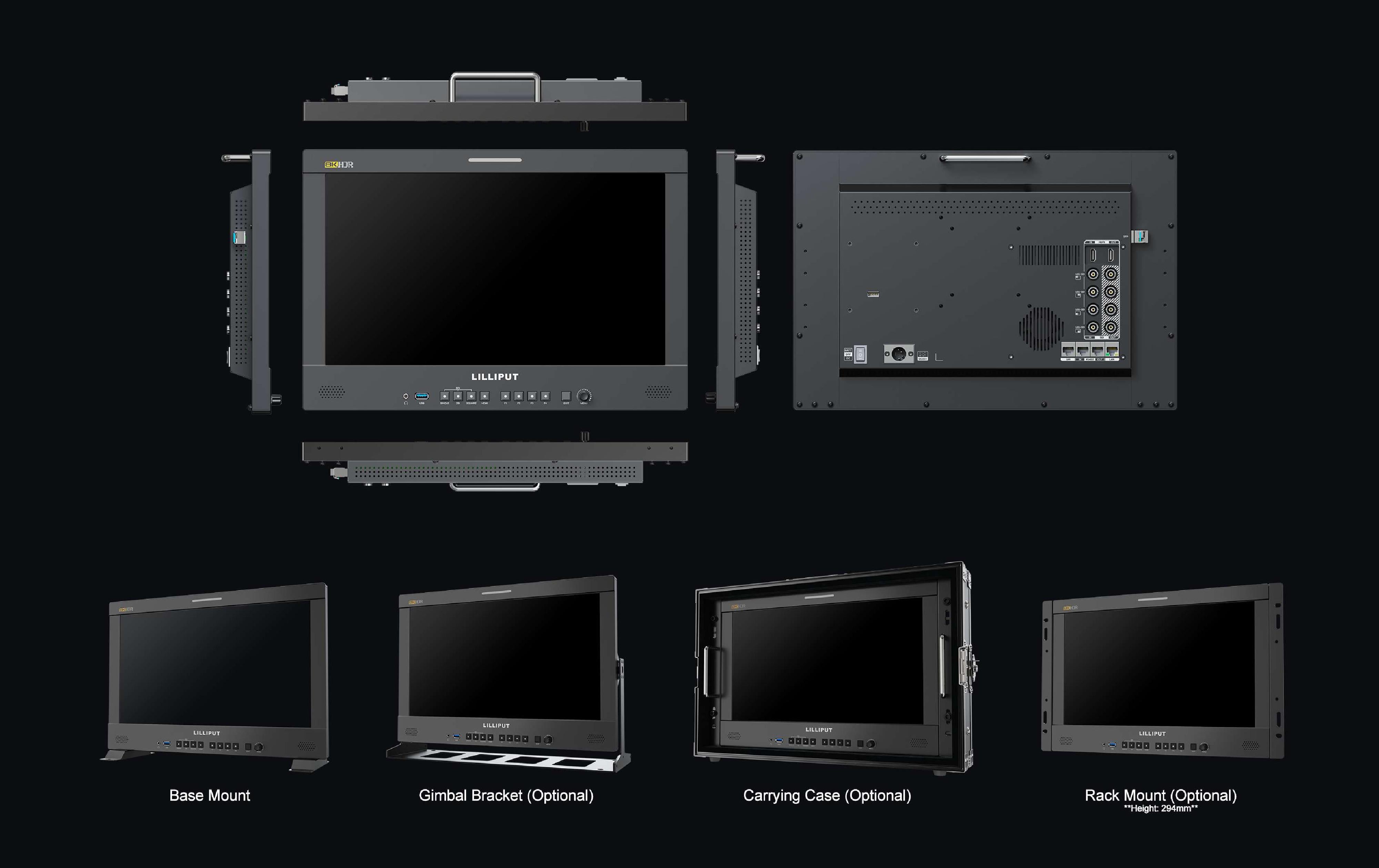 Lilliput Q23-8K - 23.8" 8K 12G-SDI Production Monitor