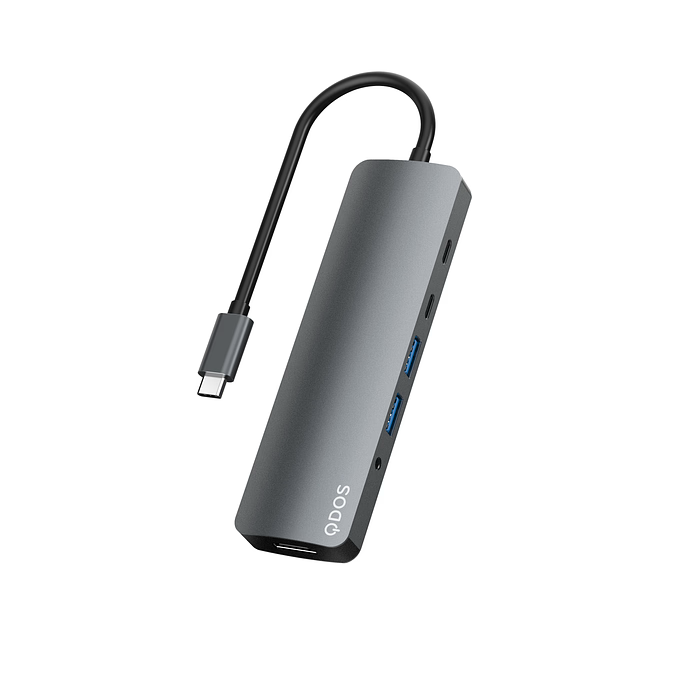 QDOS Powerlink Mini 6in1 USB-C Hub