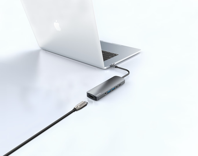 QDOS Powerlink Mini 6in1 USB-C Hub