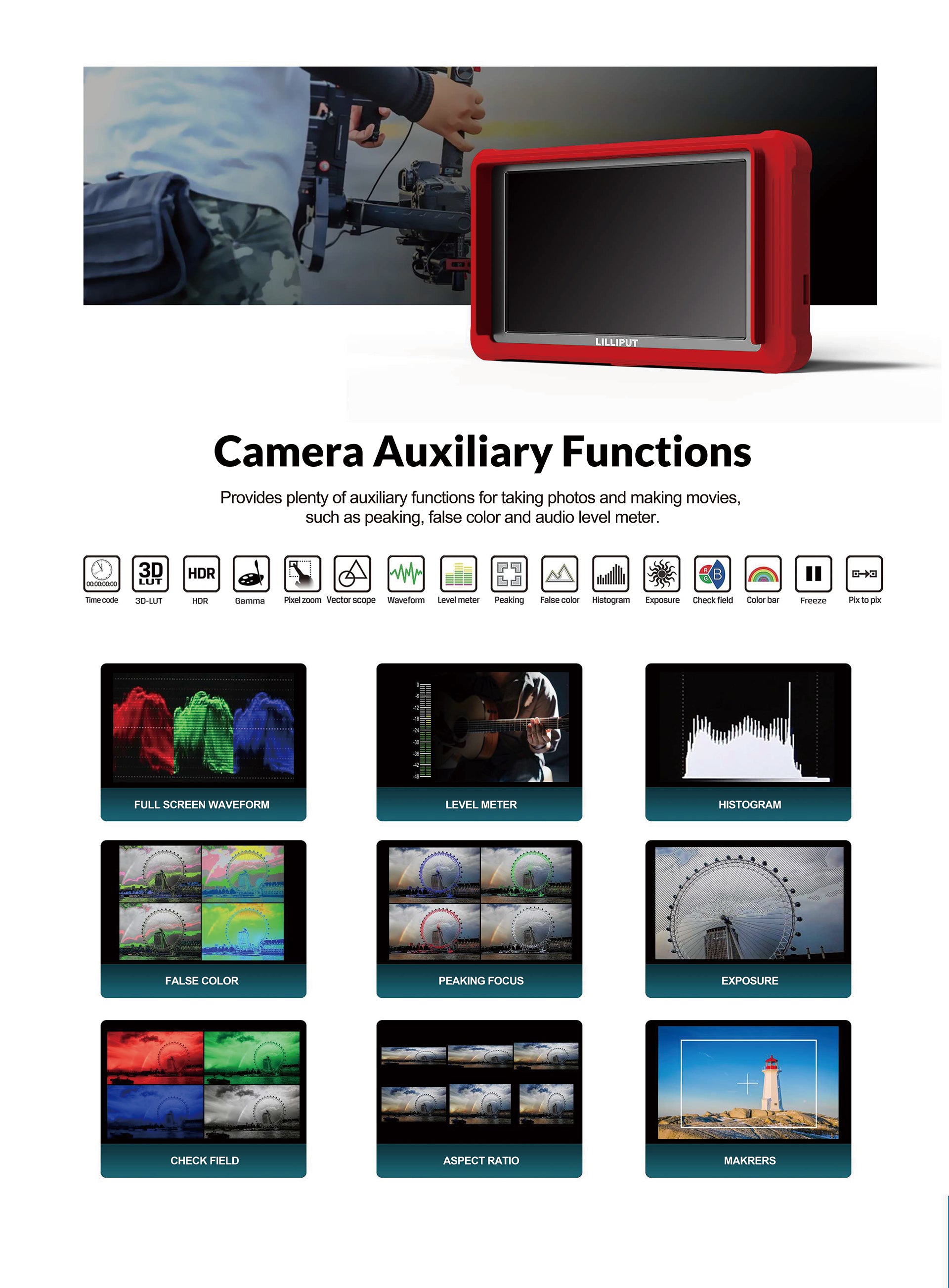 Lilliput FS5 - 5.4 HDMI 2.0 & 3G-SDI On-Camera Monitor
