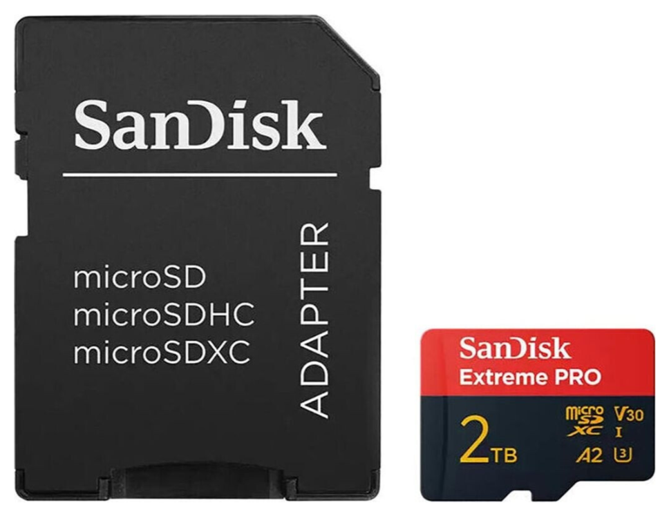 SanDisk microSDXC 2TB Extreme Pro A2 C10 V30 UHS-I U3 (Open Box)