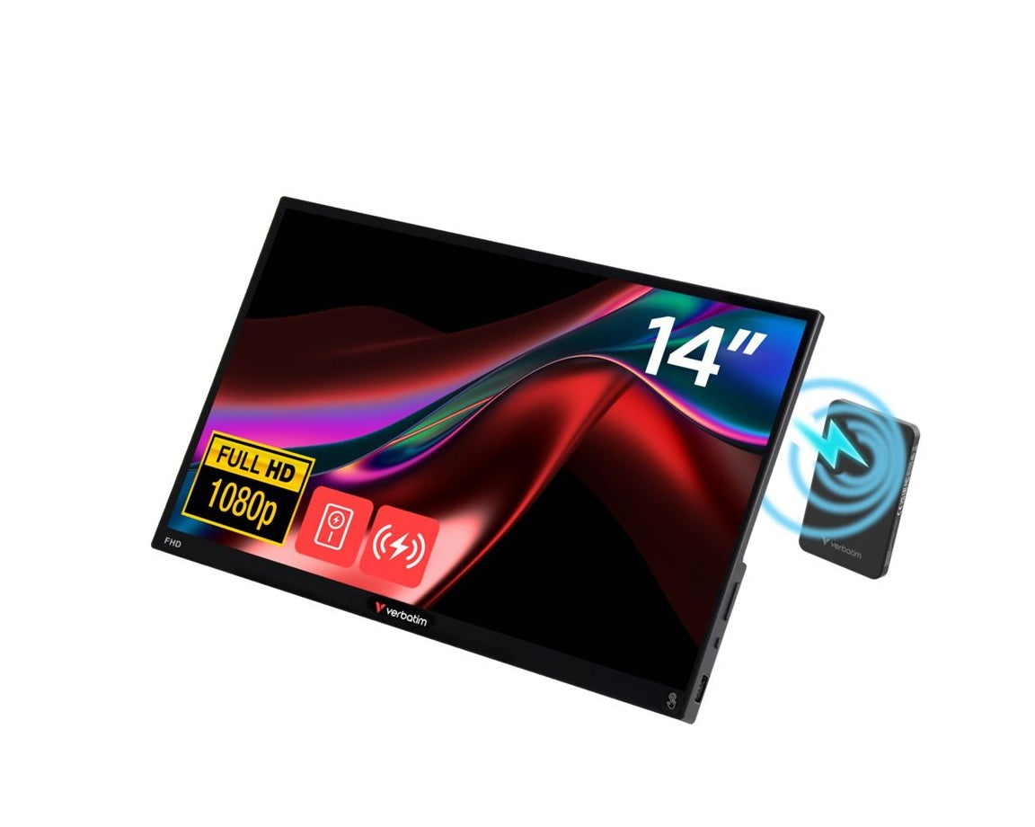 Verbatim Portable Touch Monitor 14 inch powerbank Light Series