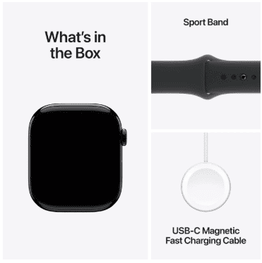 Apple Watch 10 46mm Black Sport Band M/L MWWQ3