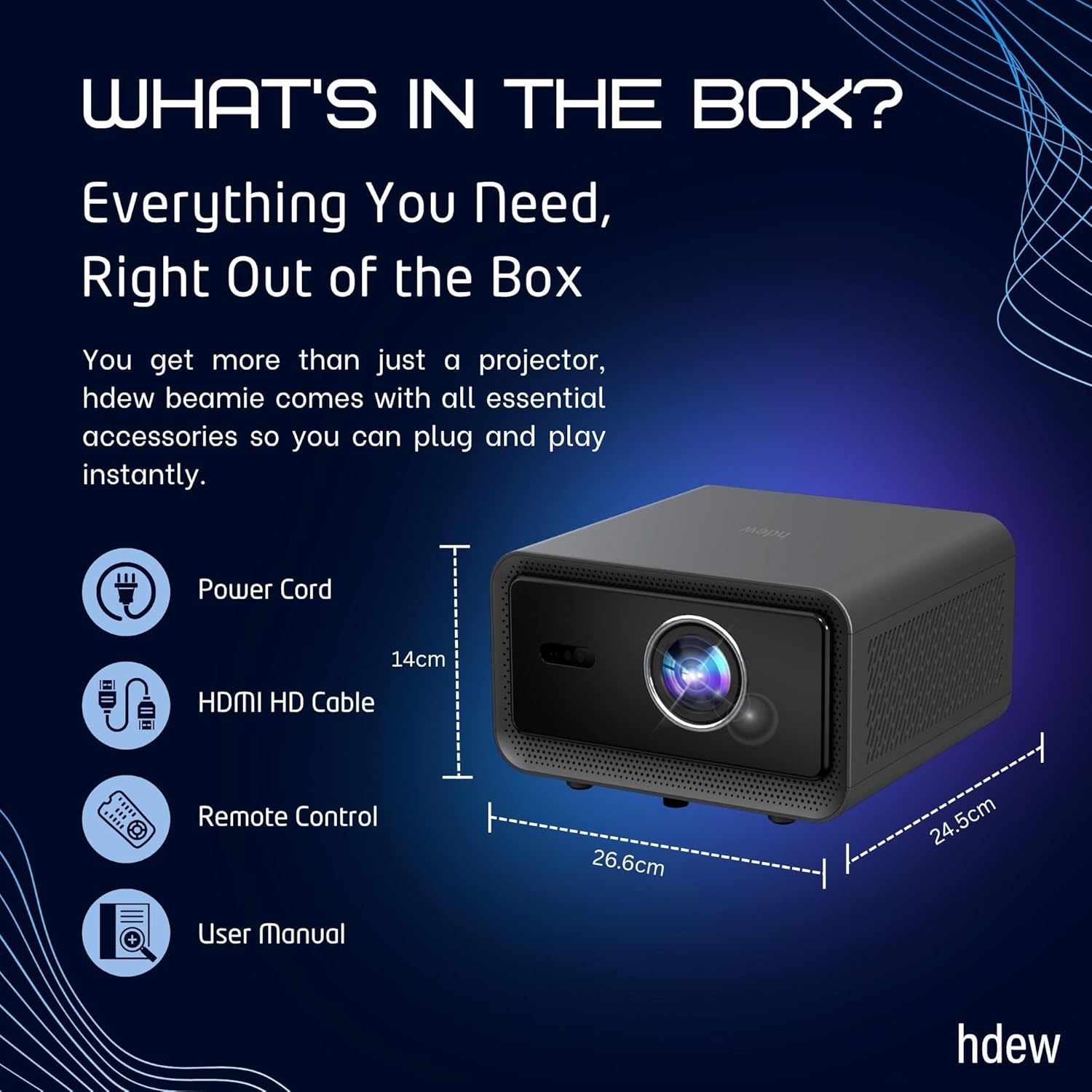 HDEW Beamie Mini Projector