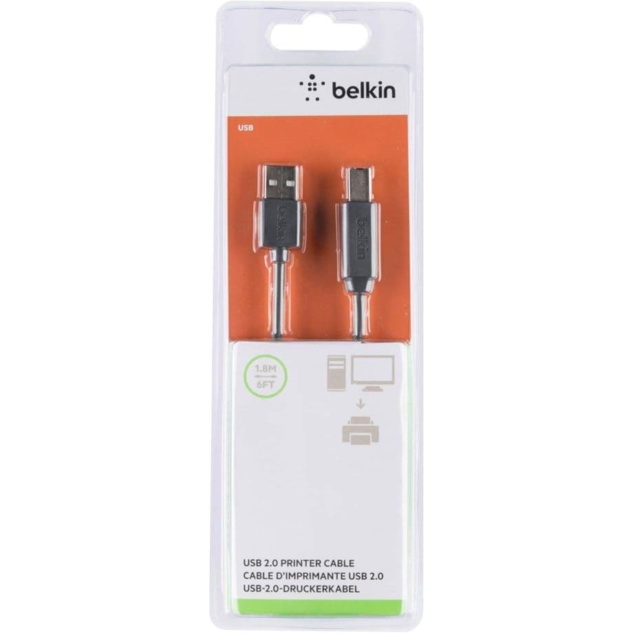 Belkin USB 2.0 Premium 1.8m Printer Cable (For Canon Selphy QX/Zoemini)