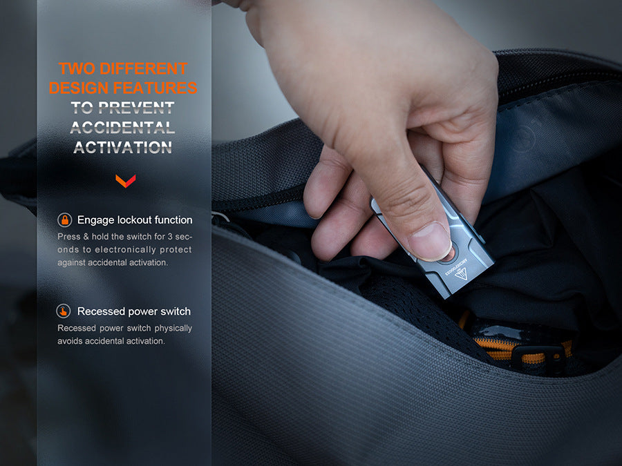 Fenix E03R v2.0 Keychain Light Grey
