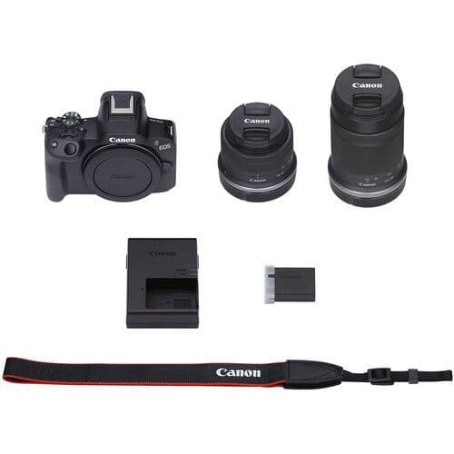 Canon EOS R50 kit (18-45)(55-210) Black (no adapter)