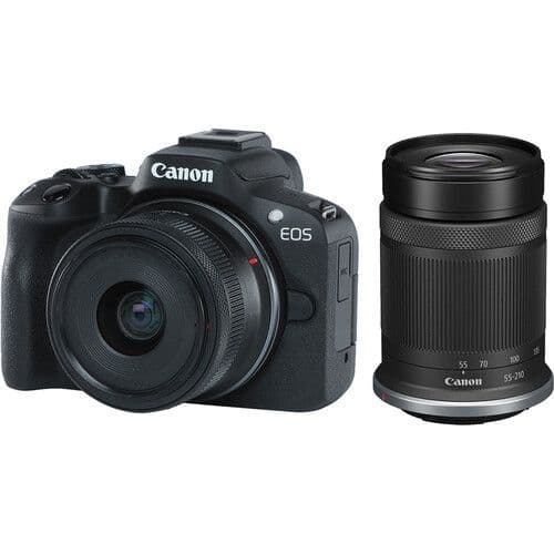 Canon EOS R50 kit (18-45)(55-210) Black (with adapter)