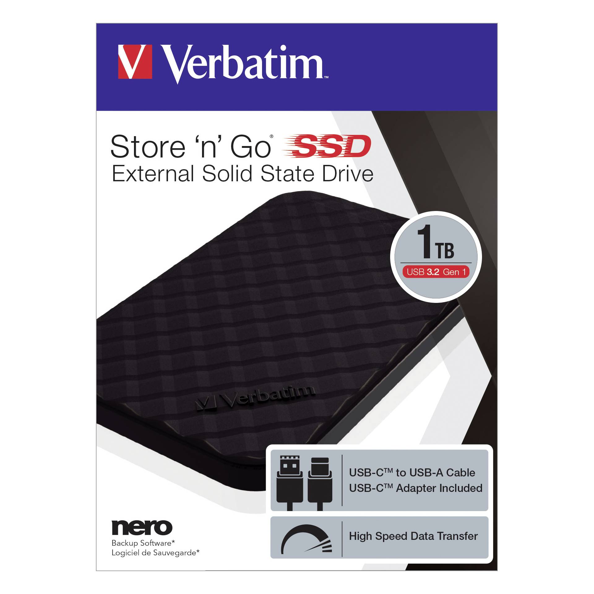 Verbatim Store 'n' Go 1TB Portable SSD USB 3.2