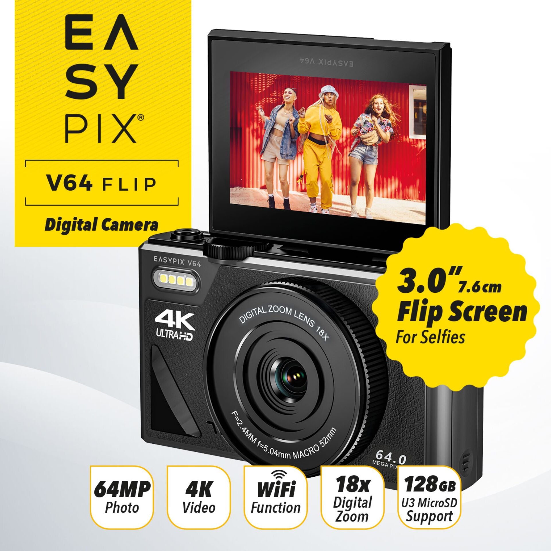 Easypix V64 Flip Digital Camera (Open Box)