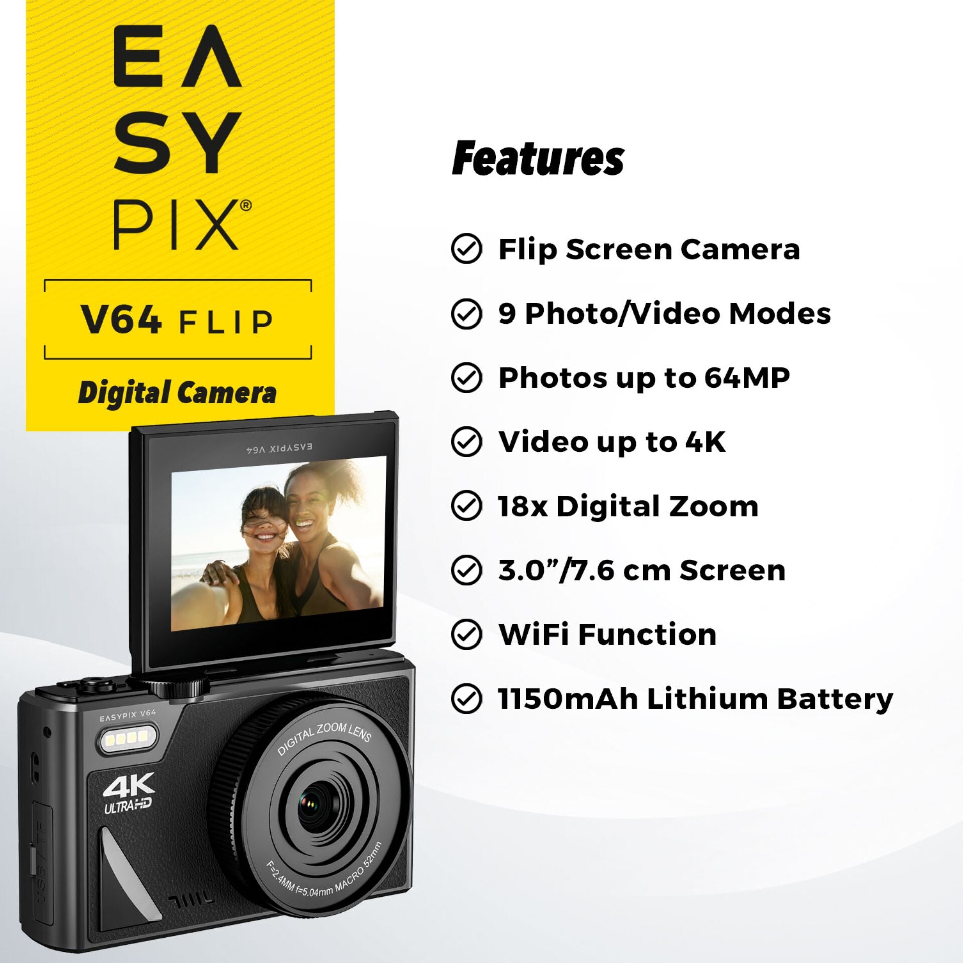 Easypix V64 Flip Digital Camera (Open Box)
