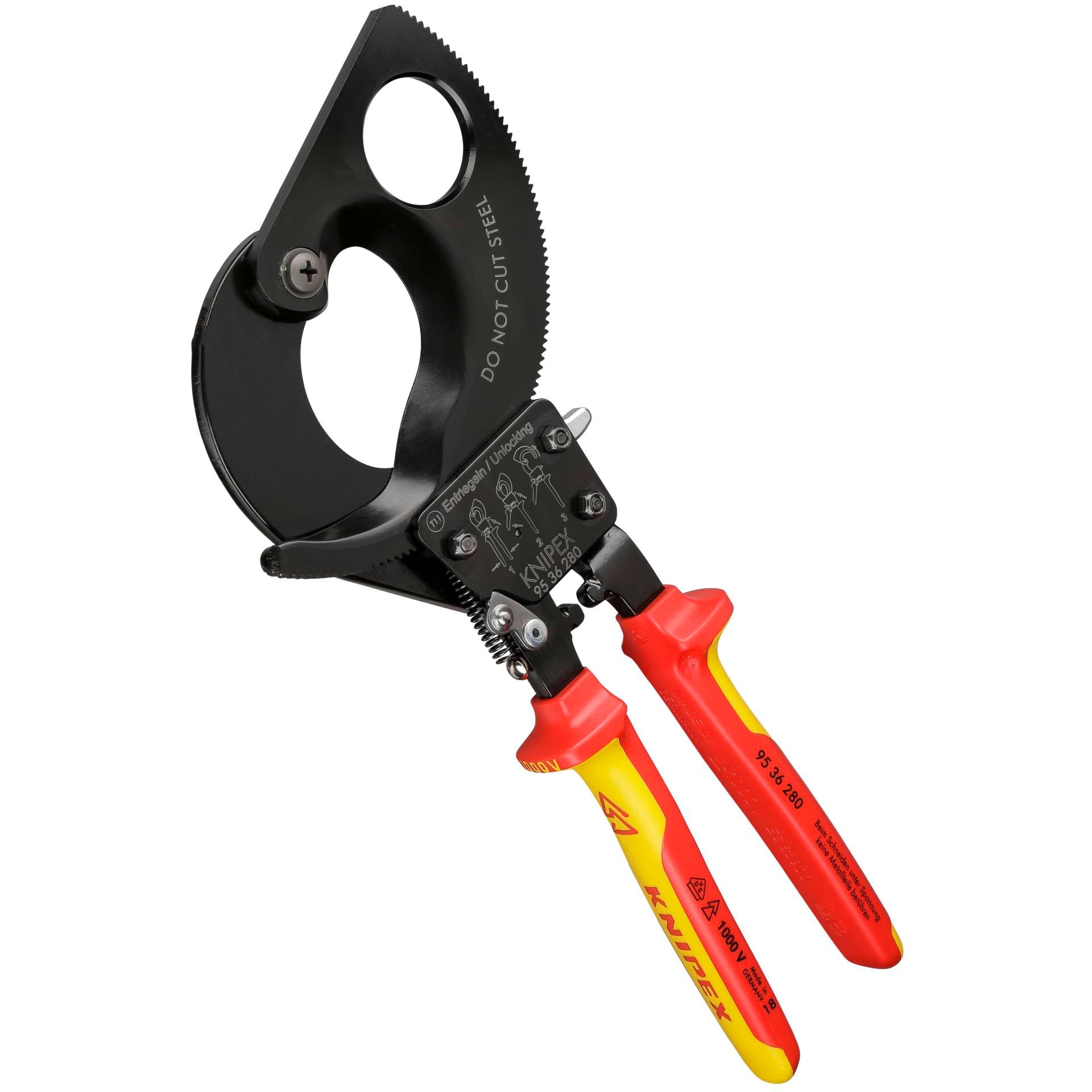 KNIPEX Cable Cutter 280mm Ratchet Action