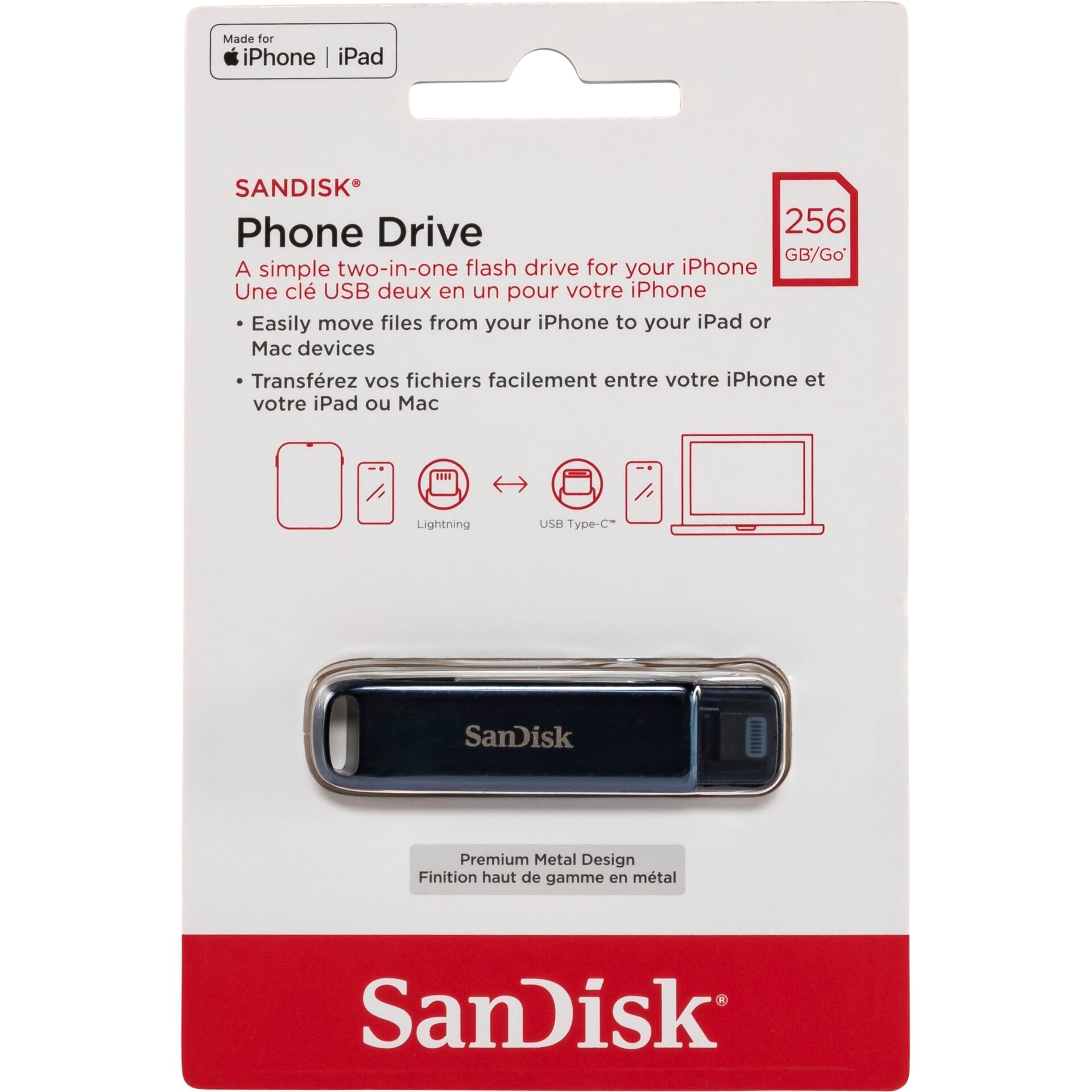 SanDisk Phone Drive 2in1 256GB USB C USB A