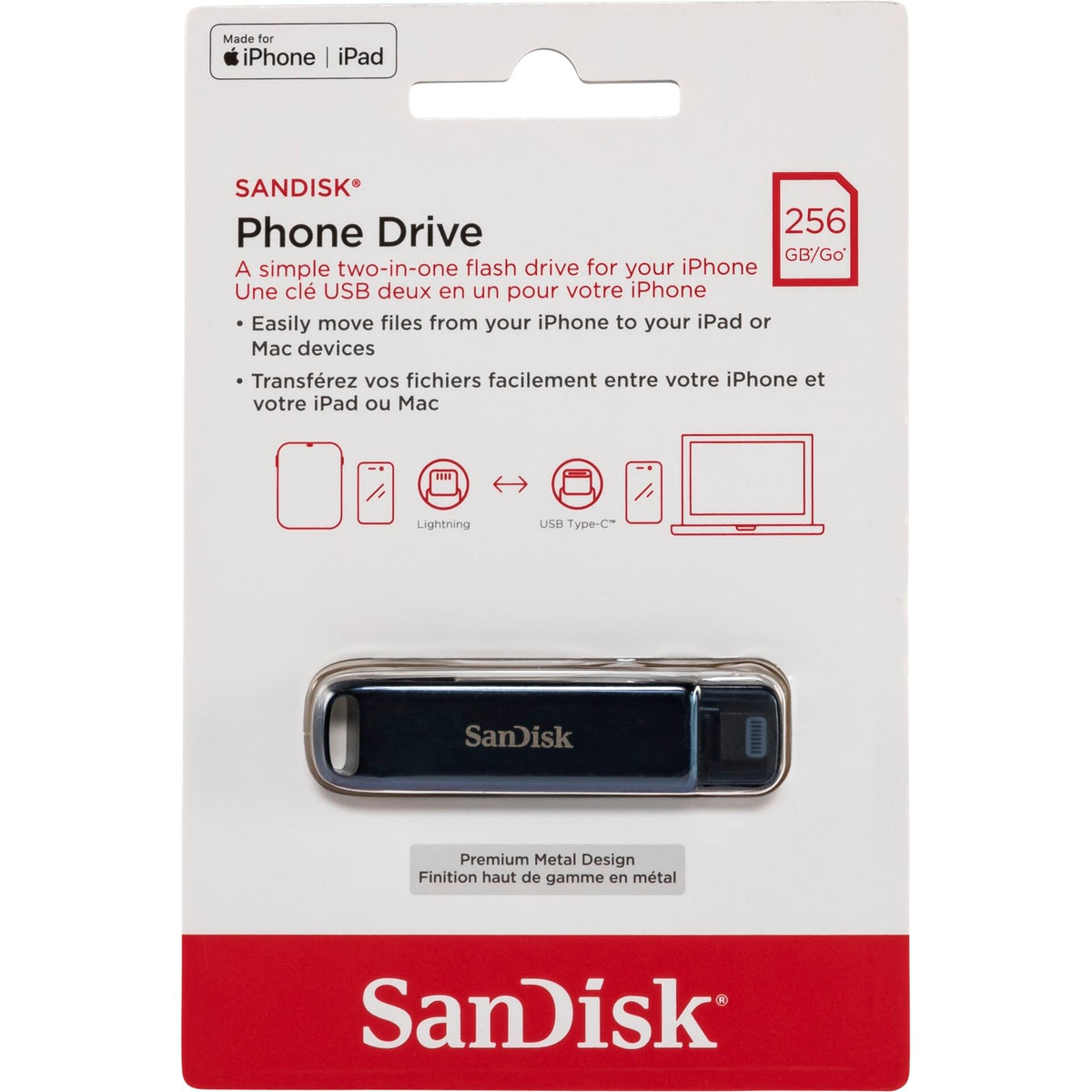 SanDisk Phone Drive 2in1 256GB USB C USB A