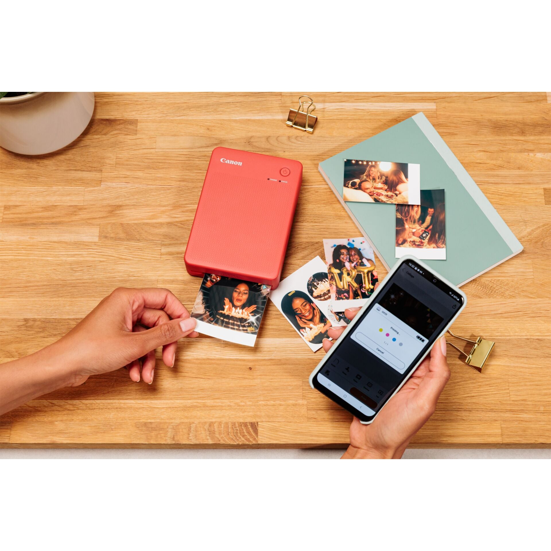 Canon Selphy QX20 Compact Photo Printer - Terracotta Red