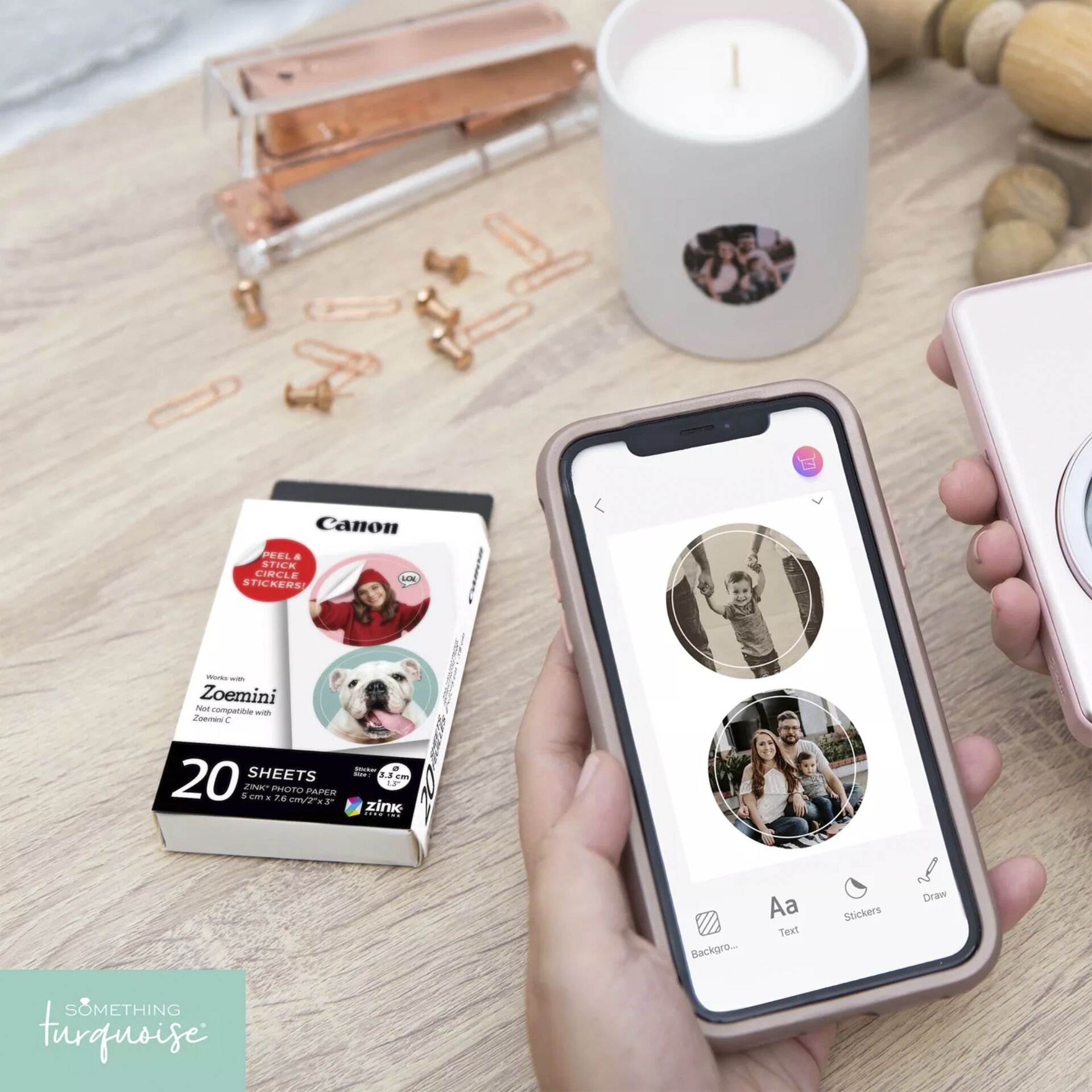 Canon Zoemini 20 Sheet Zink Circle Photo Paper