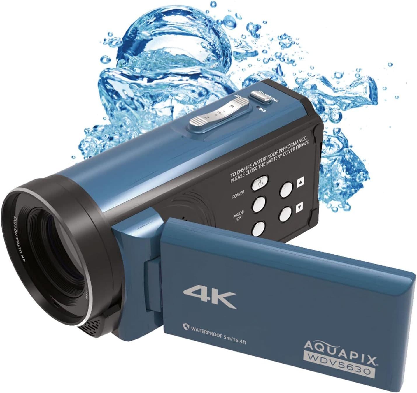 Easypix Aquapix WDV5630 GreyBlue Camcorder (Open Box)