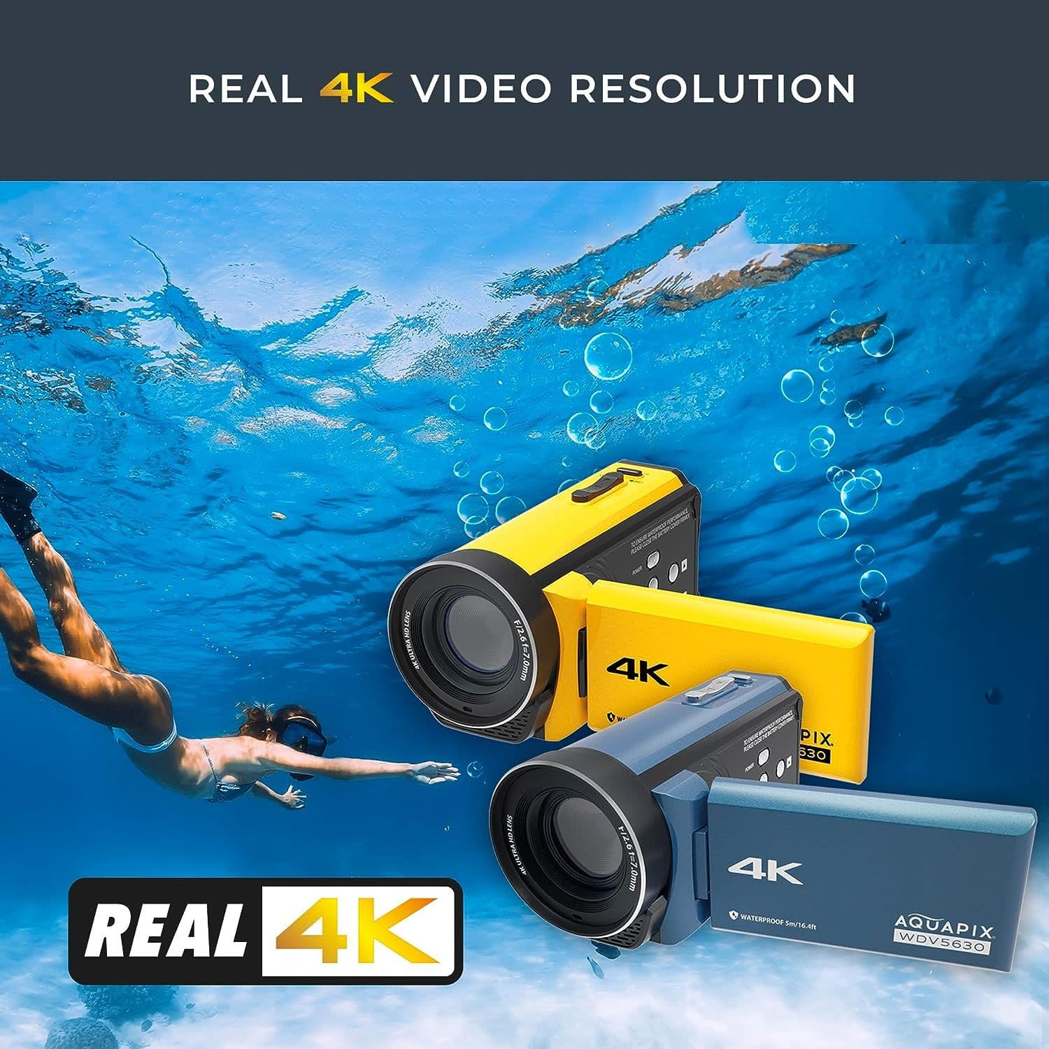 Easypix Aquapix WDV5630 GreyBlue Camcorder (Open Box)
