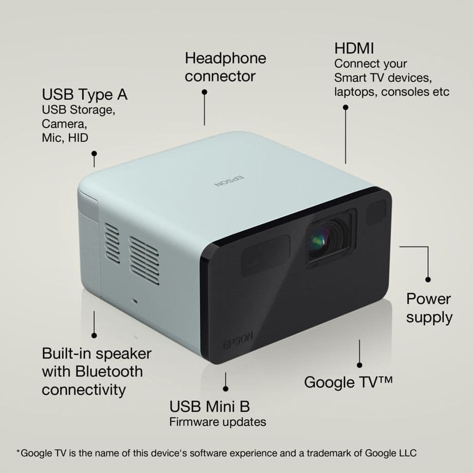Epson EF21 Smoke Ice Green Google TV smart Laser Projector