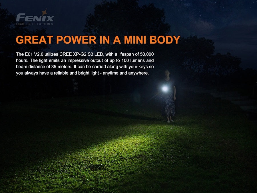 Fenix E01 V2.0 Keychain Blue