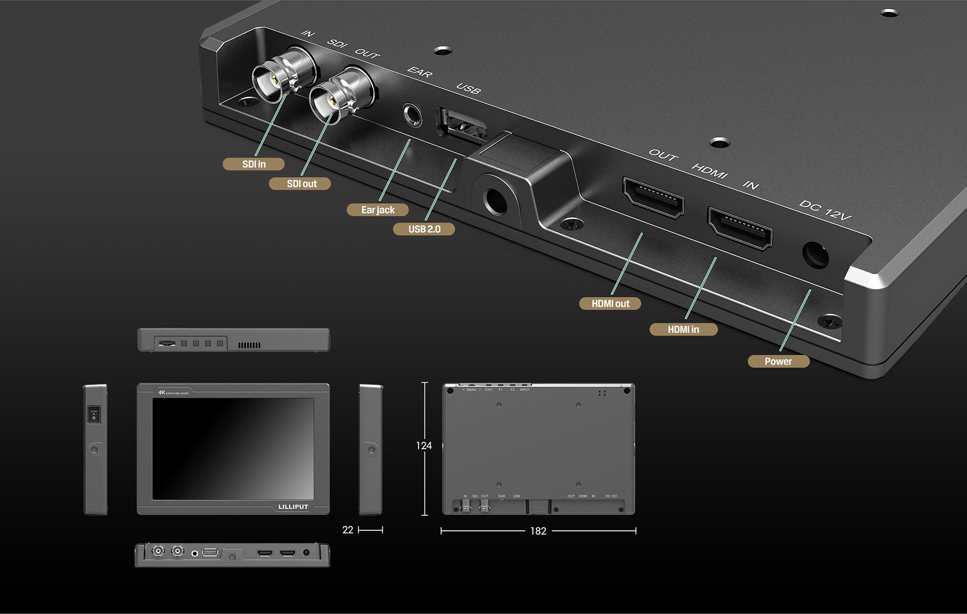 Lilliput FS7 - 7" 4K HDMI / SDI Input Monitor