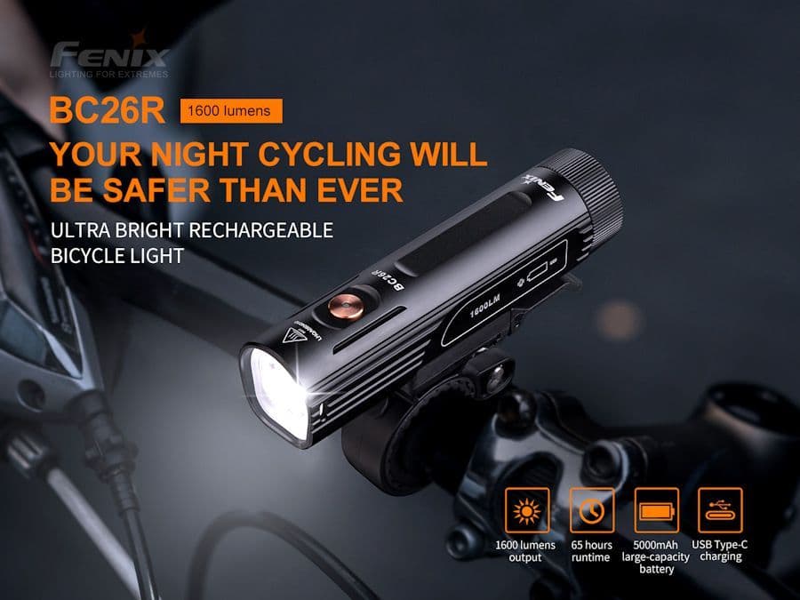 Fenix BC26R 1600 Lumen Rechargeable Bike Light
