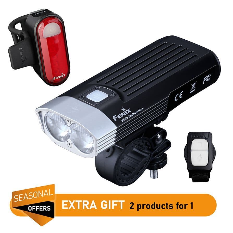 Fenix BC30 V2.0 Bike Light With Free BC05R V2.0 Rear Light