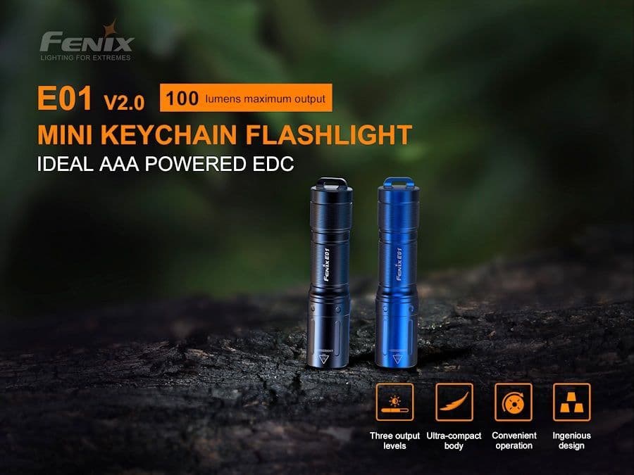 Fenix E01 V2.0 Keychain Black