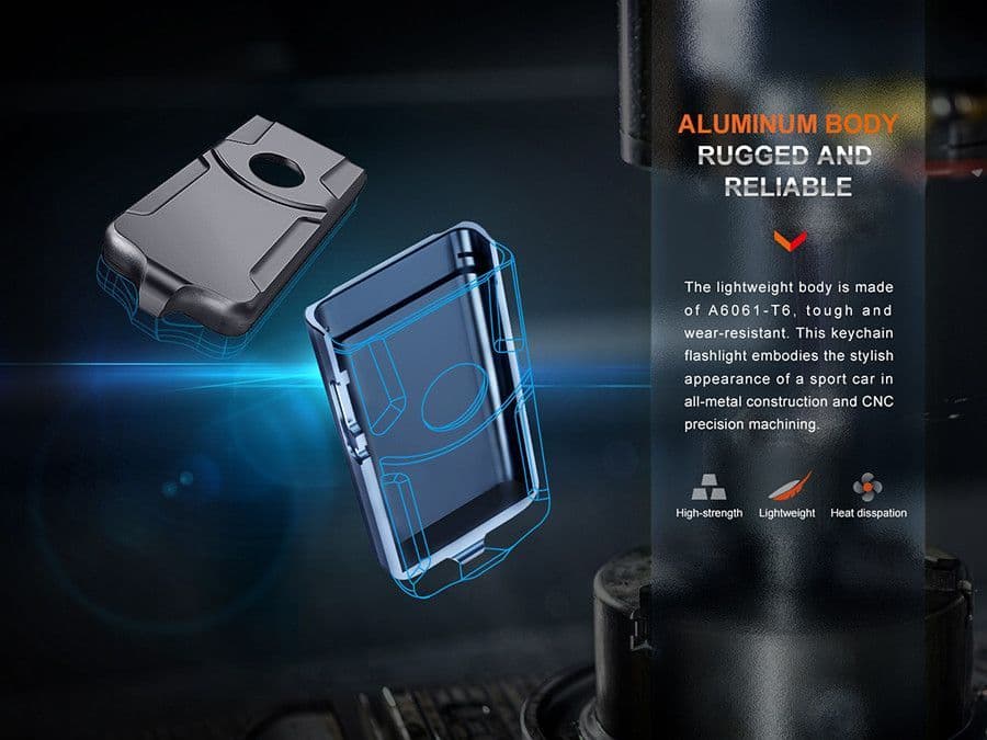 Fenix E03R v2.0 Keychain Light Blue