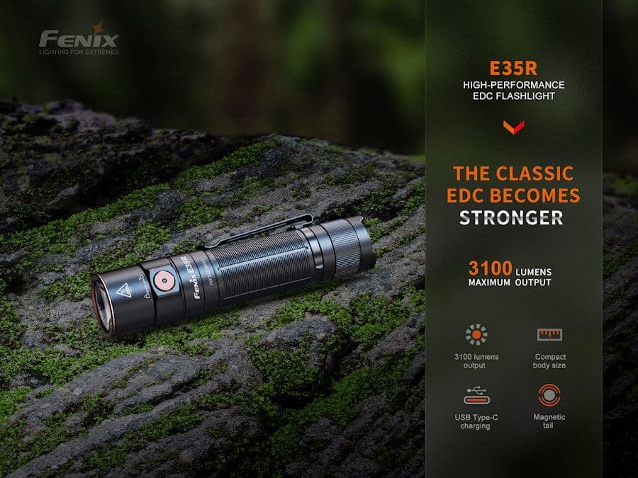 Fenix E35R Rechargeable High-Performance EDC Flashlight