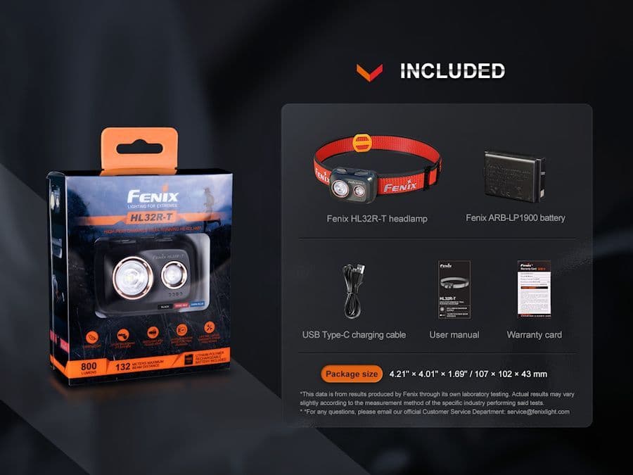 Fenix HL32R-T Rechargeable Running Headlamp Red