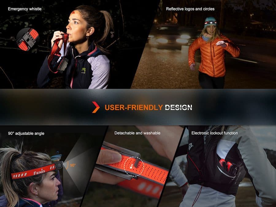 Fenix HM62-T Light Weight Trail Running Headlamp - Magma