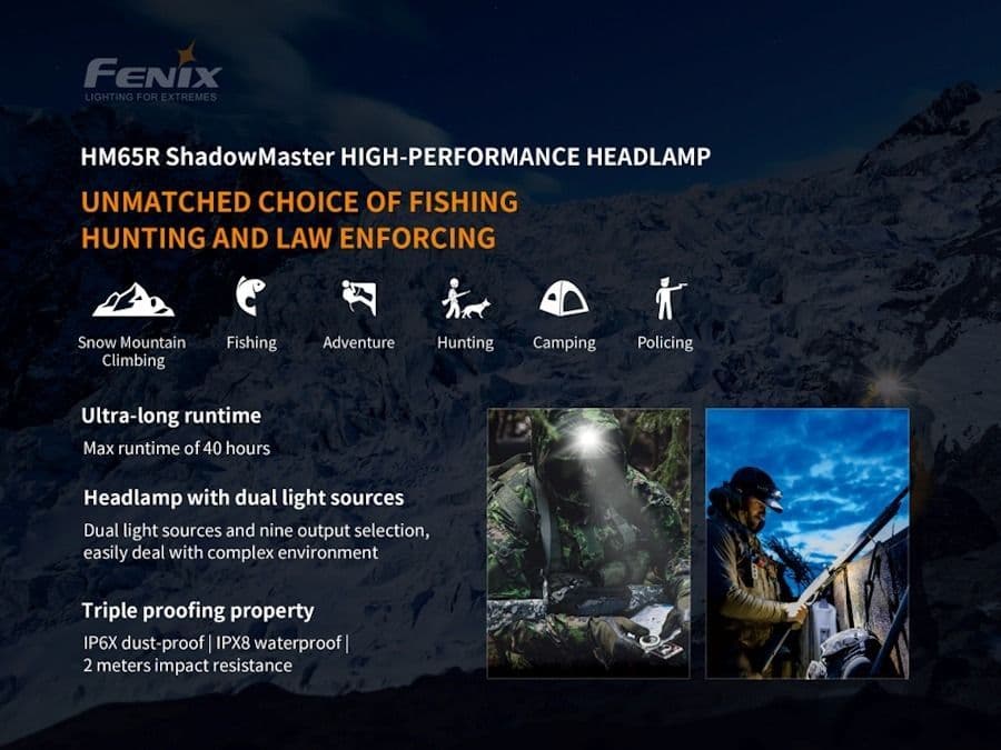 Fenix HM65R ShadowMaster Headlamp