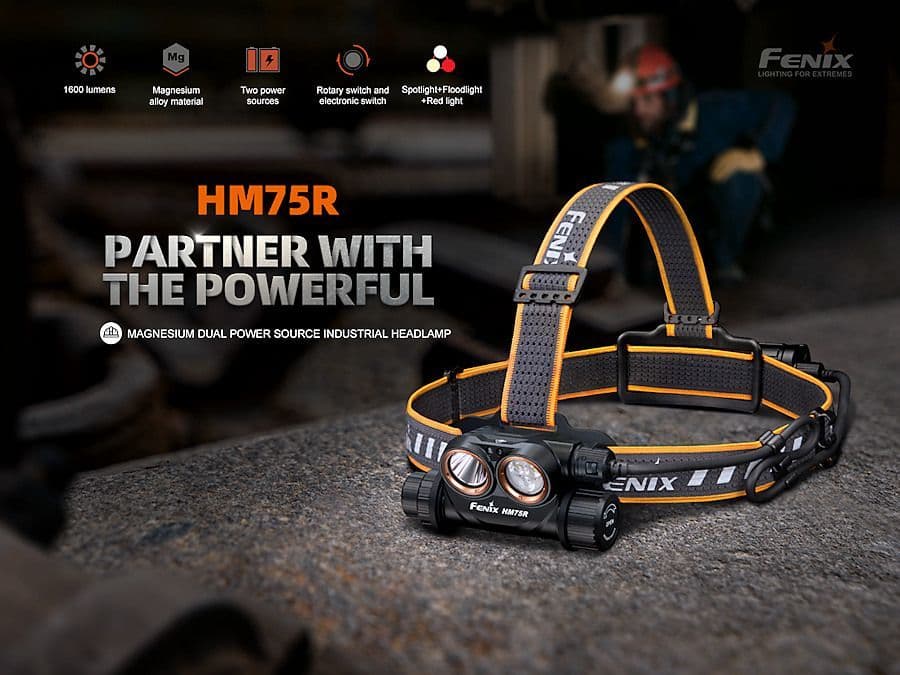 Fenix HM75R Dual Power Source Industrial Headlamp