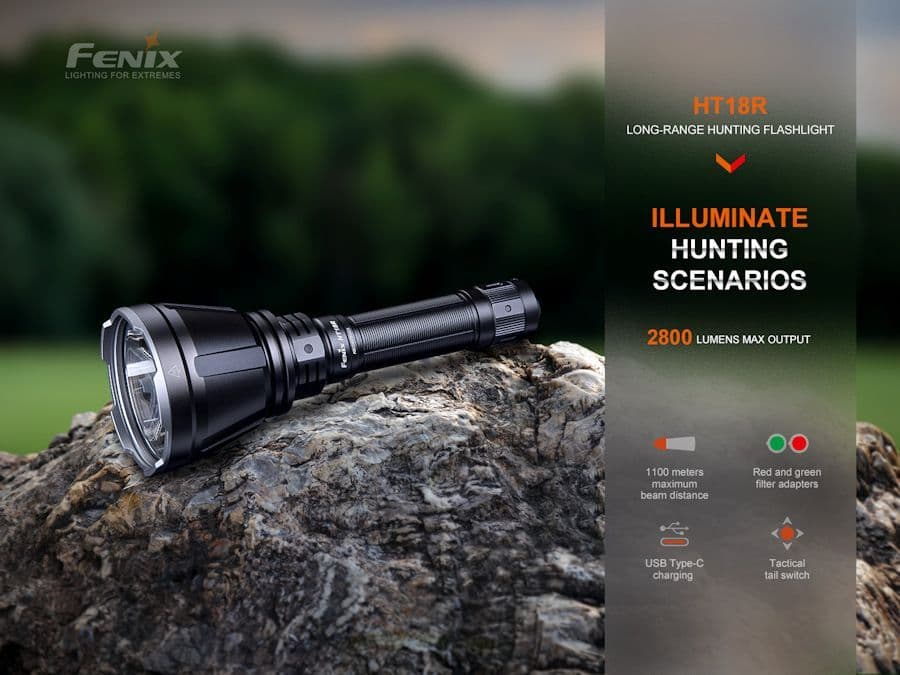 Fenix HT18R Rechargeable Long Range LED Torch