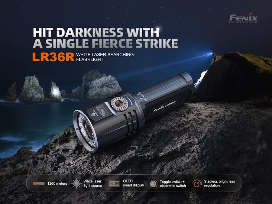 Fenix LR36R LEP (Laser) Searchlight with LED Semi Floodlight