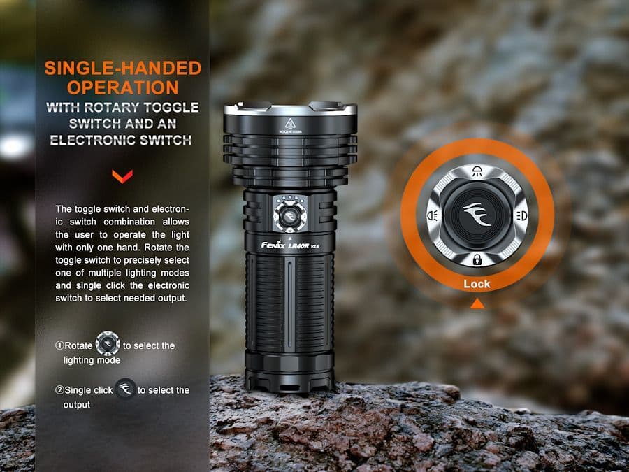 Fenix LR40R v2.0 15000 Lumen Rechargeable Searchlight