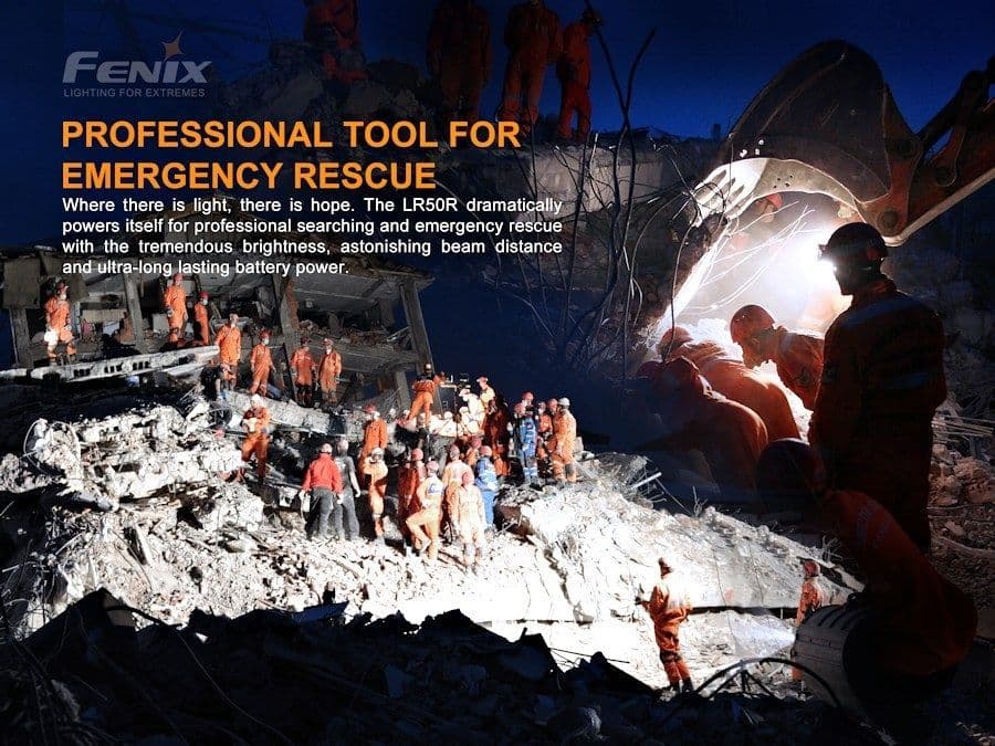Fenix LR50R Search and Rescue LED torch