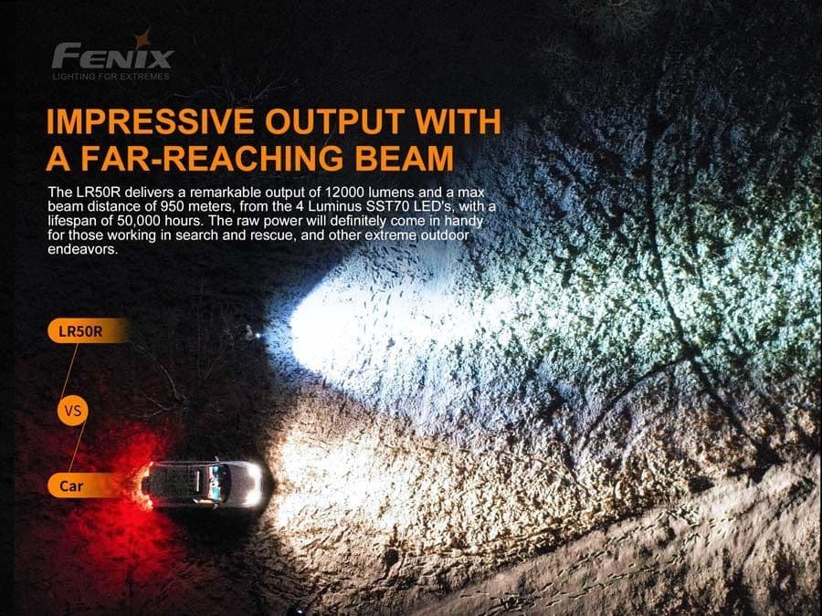 Fenix LR50R Search and Rescue LED torch