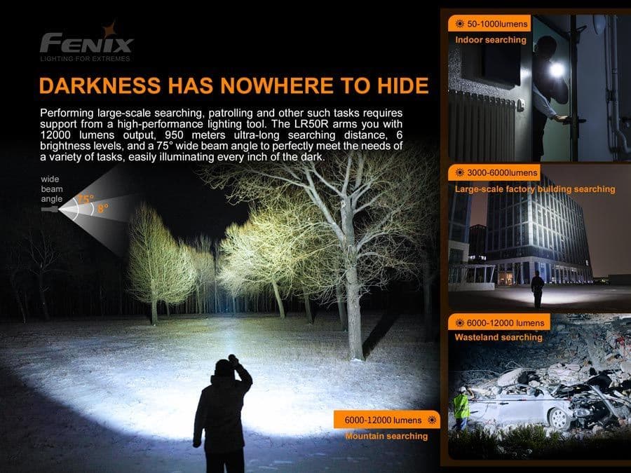 Fenix LR50R Search and Rescue LED torch