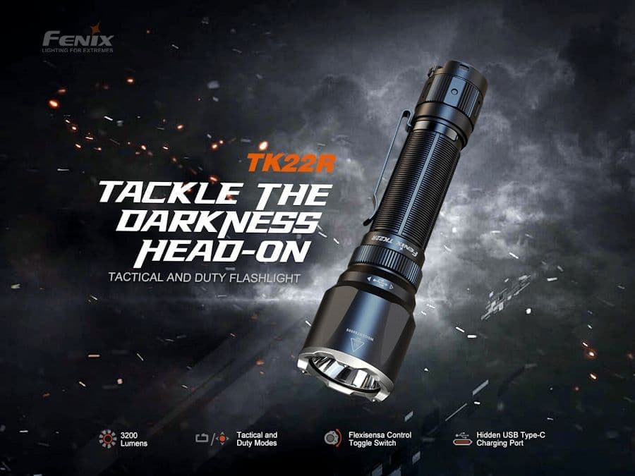 Fenix TK22R 3200 Lumen Rechargeable Tactical Torch