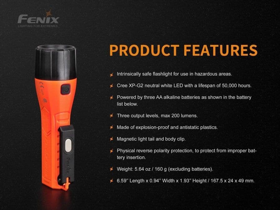 Fenix WF11E ATEX Intrinsically SafeTorch