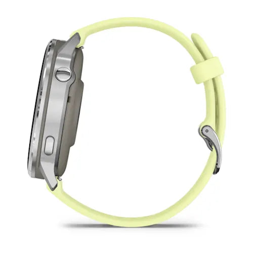 Garmin Venu 4 45mm Smartwatch Silver with Citron Silicon Band
