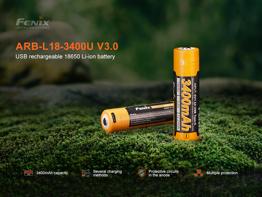 Fenix ARB-L18-3400U v3 USB-C 18650 Battery