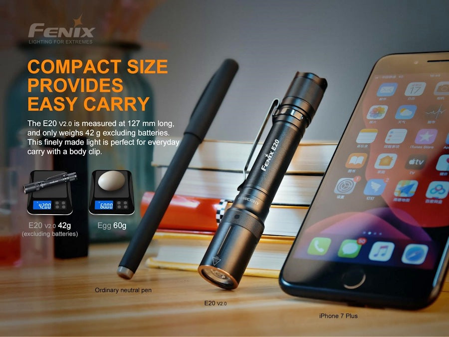 Fenix E20 V2.0 350 Max lumen output Torch