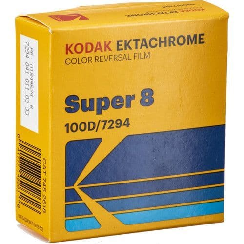 Kodak Ektachrome 100D Colour Transparency Film #7294 (Super 8, 50' Roll)