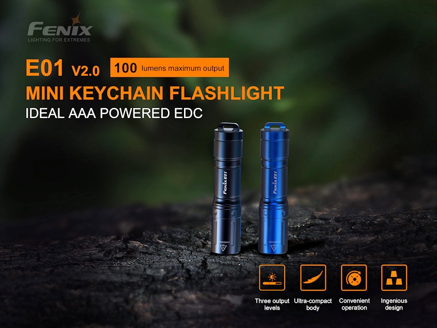 Fenix E01 V2.0 Keychain Blue